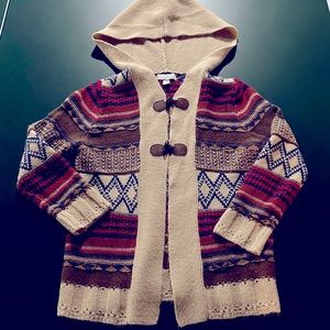 Girls Boho Hooded Cardigan